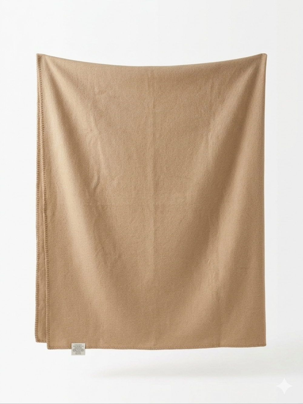 Faribault Mill 100% Pure Virgin Wool Queen Blanket 93x96 Camel USA Vintage